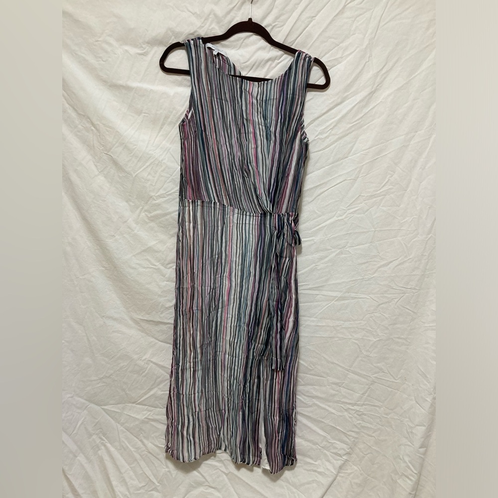 Santorelli Blue and White Wrap Sundress